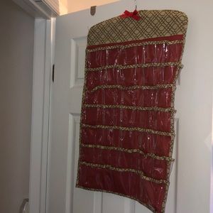 Double sided jewelry hanging organizer